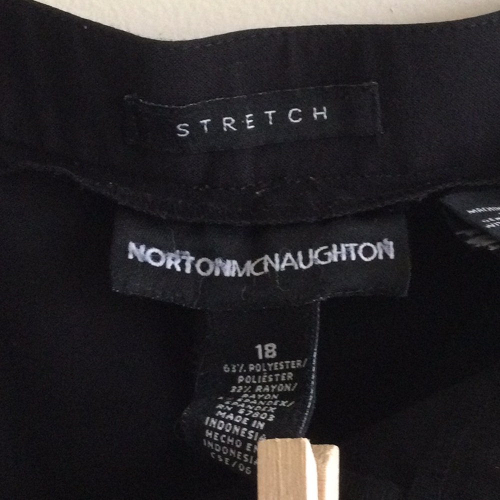 Norton McNaughton Black Dress Slacks, size 18 - Picture 6 of 7